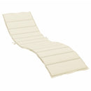 hynde til liggestol 200x50x3 cm oxfordstof cremefarvet