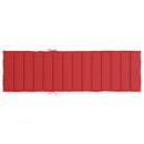 hynde til liggestol 200x50x3 cm oxfordstof rød