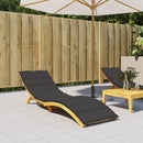 hynde til liggestol 200x50x3 cm oxfordstof sort
