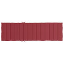 hynde til liggestol 200x50x3 cm oxfordstof vinrød