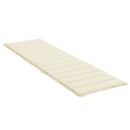 hynde til liggestol 200x60x3 cm oxfordstof cremefarvet