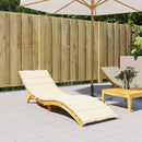 hynde til liggestol 200x60x3 cm oxfordstof cremefarvet