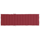 hynde til liggestol 200x60x3 cm oxfordstof vinrød