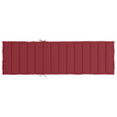 hynde til liggestol 200x70x3 cm oxfordstof vinrød