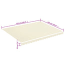 udskiftningsdug til markise 4,5x3,5 m cremefarvet
