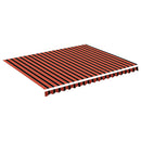 udskiftningsdug til markise 4,5x3,5 m orange og brun