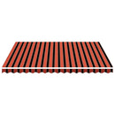 udskiftningsdug til markise 4,5x3,5 m orange og brun