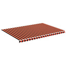 udskiftningsdug til markise 5x3,5 m orange og brun
