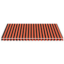 udskiftningsdug til markise 5x3,5 m orange og brun