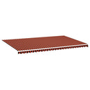 udskiftningsdug til markise 6x3,5 m orange og brun
