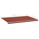 udskiftningsdug til markise 6x3,5 m orange og brun