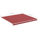 udskiftningsdug til markise 4x3,5 m bordeauxfarvet
