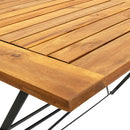 foldbart havebord 120x70x74 cm massivt akacietræ