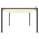 pavillon med lameltag 3x4 m aluminium og stof cremefarvet