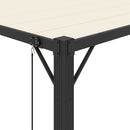 pavillon med lameltag 3x4 m aluminium og stof cremefarvet