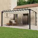 pavillon med lameltag 3x4 m aluminium og stof cremefarvet