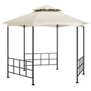 pavillon med sidevægge 3,1x2,7 m cremefarvet