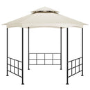 pavillon med sidevægge 3,1x2,7 m cremefarvet