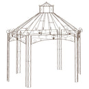 havepavillon 400x258x378 cm jern antikbrun