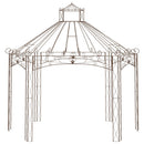 havepavillon 400x258x378 cm jern antikbrun