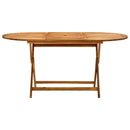 foldbart havebord 160x85x75 cm massivt akacietræ