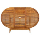foldbart havebord 160x85x75 cm massivt akacietræ