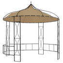 pavillon 300x290 cm rund gråbrun
