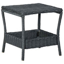 havebord 45x45x46,5 cm polyrattan mørkegrå
