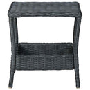 havebord 45x45x46,5 cm polyrattan mørkegrå