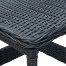 havebord 45x45x46,5 cm polyrattan mørkegrå