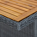 havebord polyrattan og massivt akacietræ mørkegrå