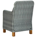 havestole med hynder 2 stk. polyrattan lysegrå