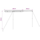 solsejl til campingvogn 3,6x2x2,15 m beige