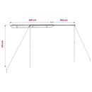 solsejl til campingvogn 3,6x2,5x2,15 m beige