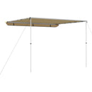 solsejl til campingvogn 4x2x2,15 m beige