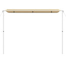 solsejl til campingvogn 4x2x2,15 m beige