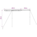 solsejl til campingvogn 4x2x2,15 m beige