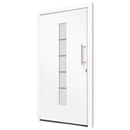 hoveddør 110x210 cm aluminium og PVC hvid