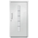 hoveddør 110x210 cm aluminium og PVC hvid