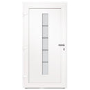 hoveddør 110x210 cm aluminium og PVC hvid