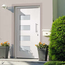 hoveddør 100x200 cm aluminium og PVC hvid