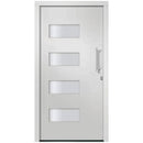 hoveddør 100x210 cm aluminium og PVC hvid