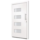 hoveddør 100x210 cm aluminium og PVC hvid