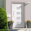 hoveddør 100x210 cm aluminium og PVC hvid