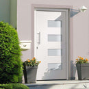 hoveddør 110x210 cm aluminium og PVC hvid