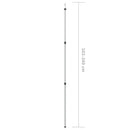 teleskopstang til presenning 102-60 cm aluminium