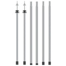 teleskopstænger til presenning 2 stk. 102-60 cm aluminium