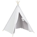 tipi til børn 120x120x150 cm med bærepose polyester hvid