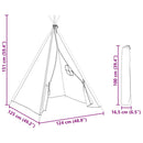 tipi til børn 120x120x150 cm med bærepose polyester hvid