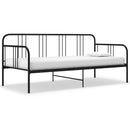 sengestel til udtræksseng 90x200 cm metal sort